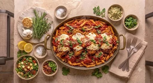 Family Chicken Parmesan Tray — chef-crafted meal prep delivered in Orlando